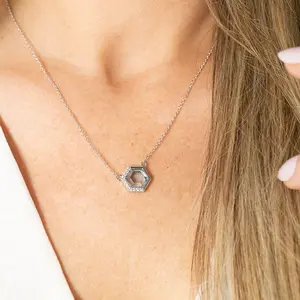 Stardust Necklace in Aquamarine