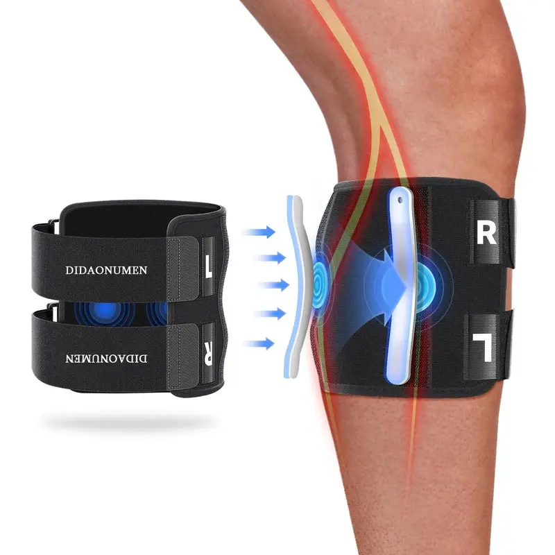 Sciatic Nerve Brace with Dual Pressure Pads - 1 Size Fits All, Targeted Compression for Sciatica & Knee Patella Pain Relief, Fitness Exercise Accessory, One Size Fit All