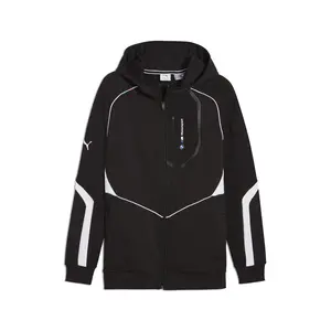PUMA Mens Bmw M Motorsport Hooded Sweat Jacket Athletic Outerwear Casual - Black