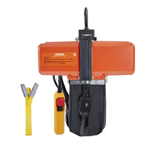 fathersdaygift  VEVOR 1100 lbs Electric Chain Hoist 15 FT Lifting Height, 120V Electric Hoist, Single Phase Overhead Crane with G100 Chain, 10 ft Wired Remote Control for Garage, Shop, Hotel, Home