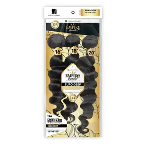 Sensationnel Virgin Human Hair Weave Empire Bundles 3X Multi Pack Euro deep