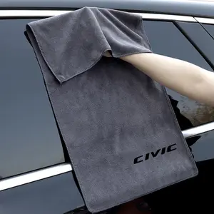 Civic Emblem Logo Cleaning Drying Cloth, Car Wash Rags for Honda Civic, Mugen Power, Accord, Crv, Hrv, Jazz, Cbr, Vtec, Vfr, City, Vezel