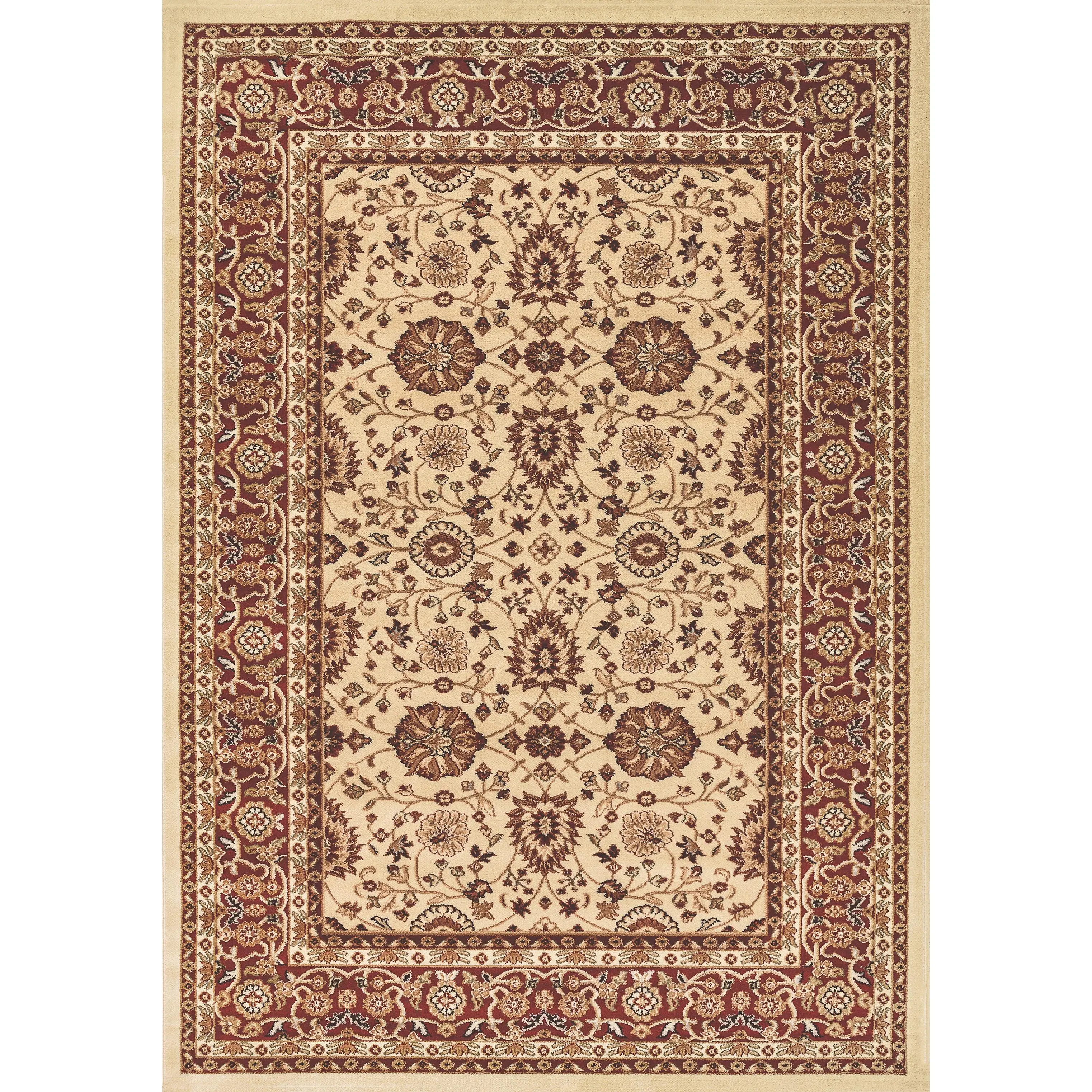 Dynamic Rugs Yazd 2803 Cream Red Traditional Machine-Made Rug