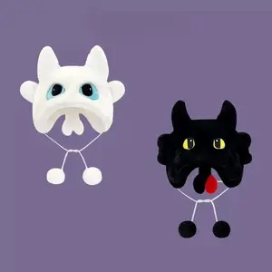 New Toothless Hat Kawaii Little Devil Toothless Light Fury Headgear Cartoon Anime Children's Ear Protection Hat Couple Gift