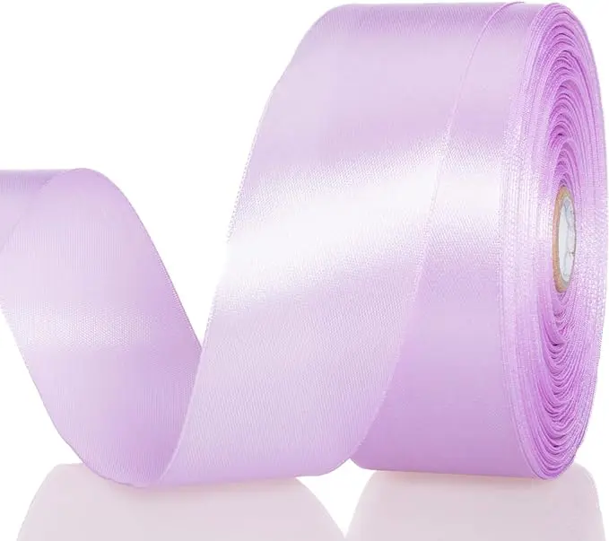 1/2 Inch Lilac Solid Satin Ribbon, 50 Yards Craft Fabric Ribbon for Gift Wrapping Floral Bouquets Wedding Party Decoration