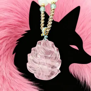 Nine-Tailed Fox Pink Pendant | Love | Popularity | Charm | Wisdom | Auspiciousness