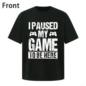 I Paused My Game To Be Here Gamer T-Shirt Fun Gaming Themed Wear For Video Game Enthusiasts Trendy Casual T-Shirt Perfect For Gaming Nights Or Daily Outings Embracing Gamer Lifestyle Vibes