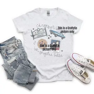 Mystic TVD Unisex Sublimation Funny T-Shirt -" Text, Top Style, Unisex Design - Womenswear