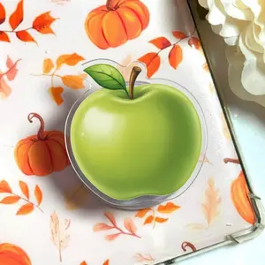 Green Apple MagSafe Phone Grip – Cute Fruit Magnetic Pop Socket & Kickstand – Fresh Aesthetic Phone Accessory Gift