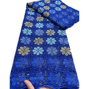 African Voile Lace Fabric - Latest High-Quality Lace Fabric 5yards,Fast shipping!