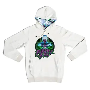 Limited Edition Alien Hooded Sweatshirt Cotton Menswear Pullover Satin
