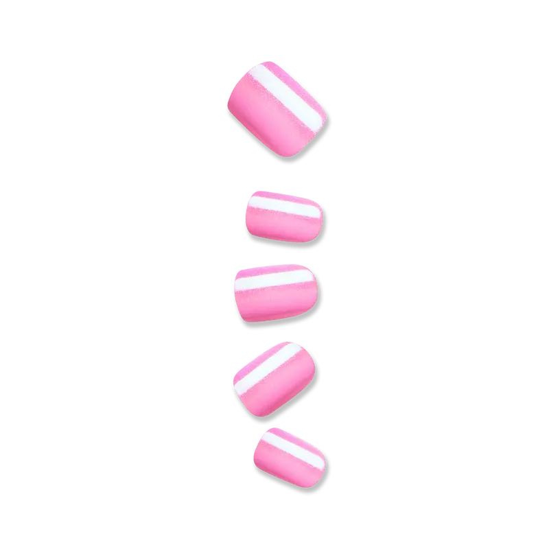 colorFX by Impress No Glue Fake Press On Nails - Late Night | Solid, Pink, Short, Squoval, Manicure