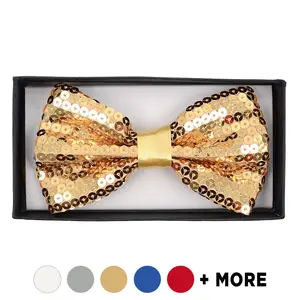 Men’s 2.5" Sparkle Sequin Banded Bow Tie – Pre-Tied, 9 Colors