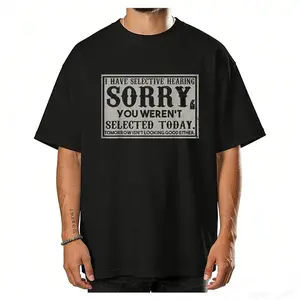 Funny 'Selective Hearing' Sarcasm Tee - Soft Cotton, Crew Neck, Short Sleeve Shirt for - Perfect Gift Idea T-shirt