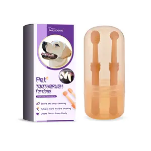 Pet tongue and teeth cleaning brush set - for pet oral hygiene, removing stains and tartar, promoting oral health.litter pellets, spray, litter tray, litter box, removal