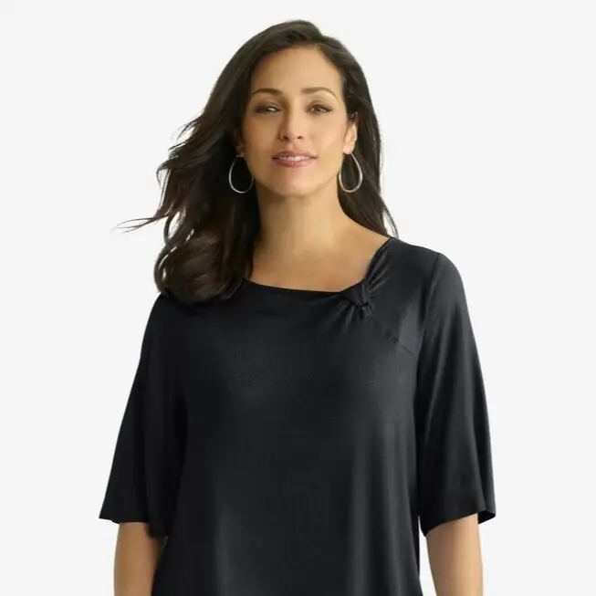 Asymmetrical Twist Neck Tunic