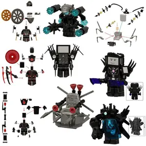 Skibidi Toilet MOC Abstract Robot Building Blocks Compatible With LEGO Monitor TV Man Delicate Figures Mini Model Bricks Toys popular