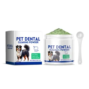 Dog Teeth Cleaning Powder, Mild Formula Remove Tartar & Stain, Fresh Pet Breath