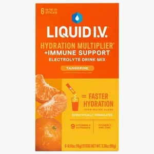 Liquid I.V.® Tangerine Hydration Multiplier® +Immune Support Electrolyte Powder Drink Mix, 6 Count Packets