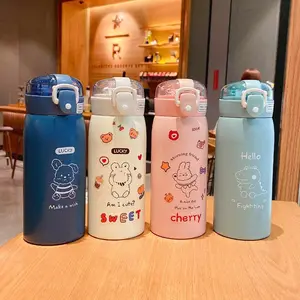 Cute & Simple Anti Drop Straw Portable Insulated Cup
