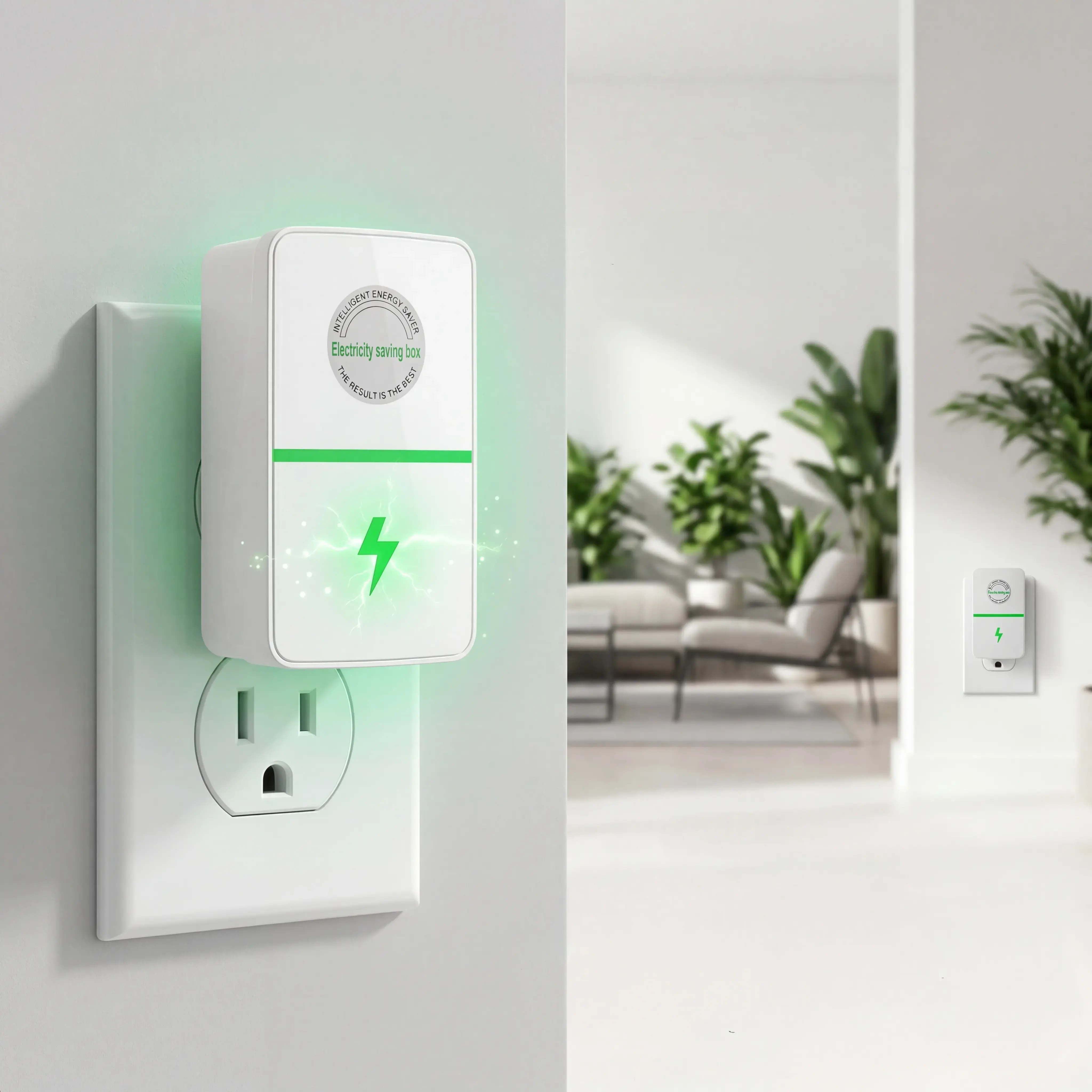 Compact Indoor Plug-In Device with Built-In Indicator Light, US Plug Style for Home, Bedroom, Office and Dorm Us Plug Socket Power Outlet Plug In Connector