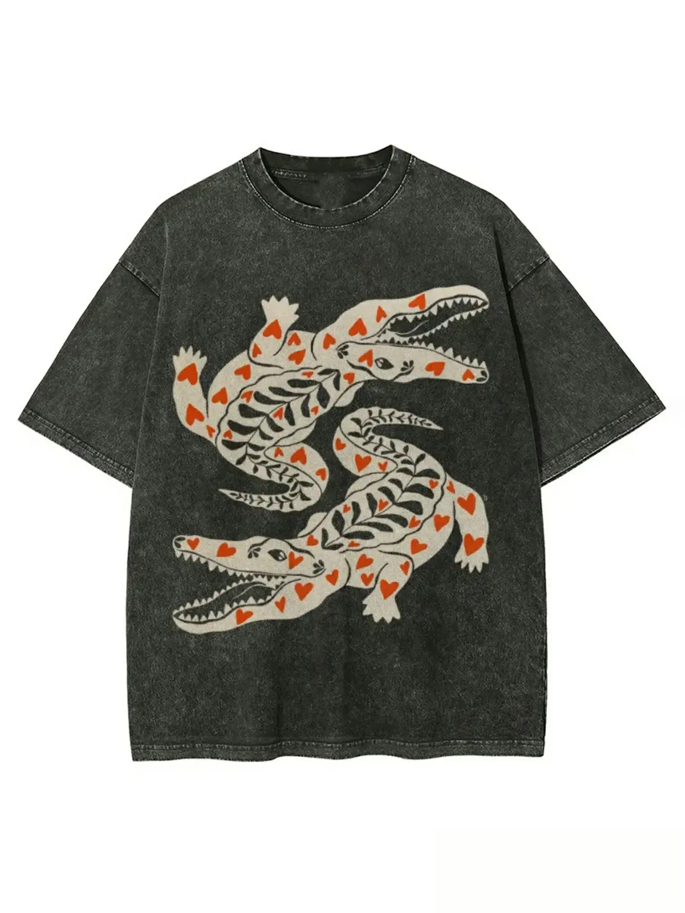 Men's 260g 100% Cotton Round Neck Short-Sleeve Oversized T-Shirt - Unisex Casual Top