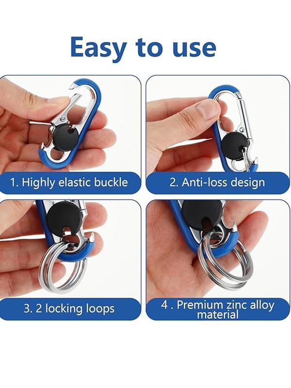 Minimalist Plain Color Keychain, Anti-loss Key Ring with Double Keyrings, Keychain for Car Keys, Personalized Car Keychain for Unisex