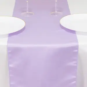 Lamour Satin Table Runner 12"x108" Lavender Lilac - Lustrous Wedding Decor