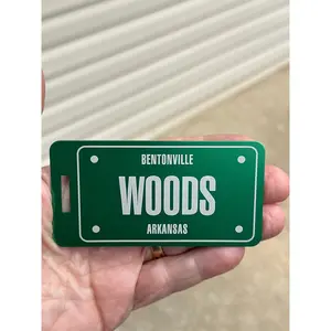 Green Metal Custom Luggage and Golf Bag Tag