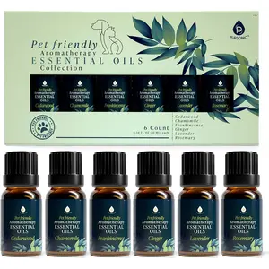 Pet Friendly  Essential Oils Collection, 6-Count - Safe for Dogs and Cats, Natural Relaxation and Stress Relief Fitness Healthcare