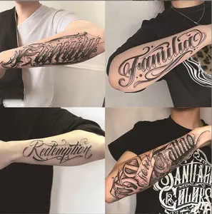 Fake Full Arm Tattoo Stickers: Herbal Juice-Ink, Waterproof, and Designed for a Natural, Lasting Look