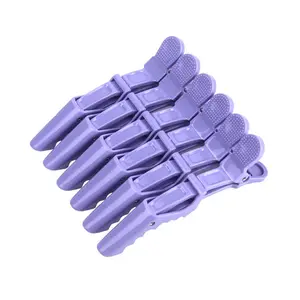  6 pcs Alligator Hair Clips for Styling Sectioning, Non-slip Grip Clips for Hair Cutting, Durable Women Professional Plastic Salon Hairclip with Wide Teeth & Double-Hinged Design