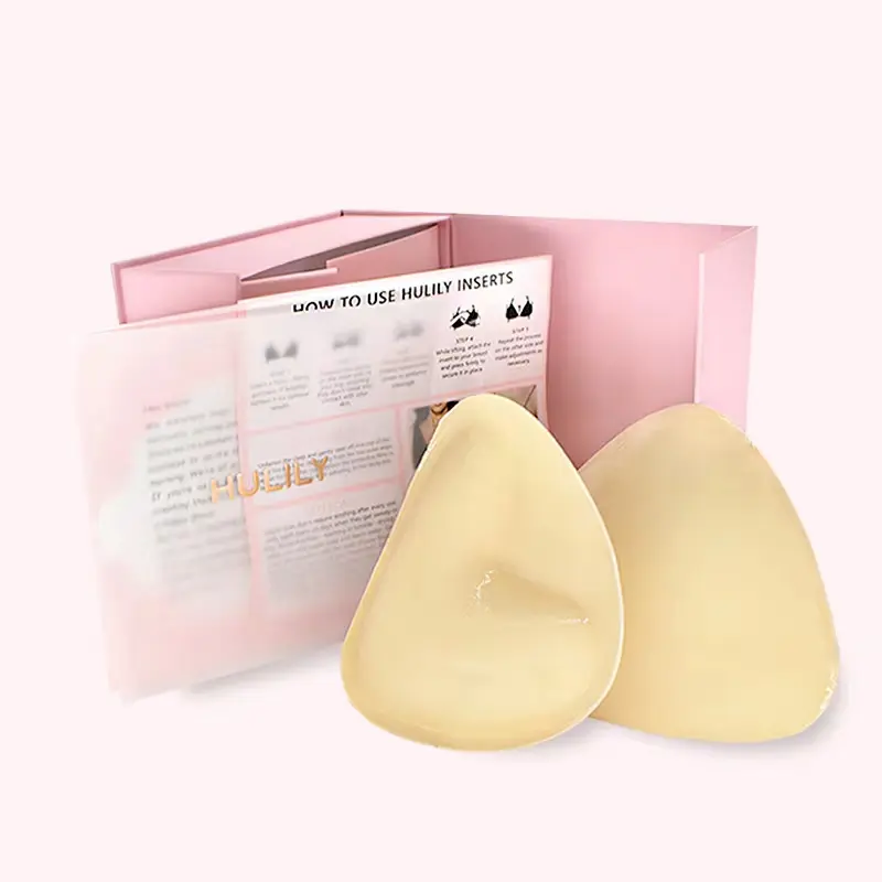HULILY Sticky Cup Inserts - Instant Boost Double Sided Adhesive Bra Cup for Women Fitted Fitted Underwear Lady Comfort Clothing Accessories Womenswear brand covers push up swim inserts bikini insert seamless sticky