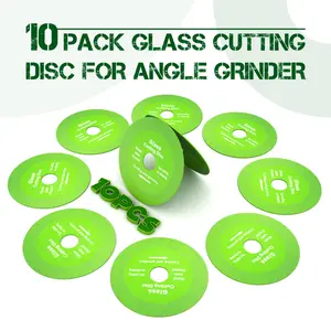 Glass Cutting Disc, 10pcs 100mm Glass Cutting Disc, Cutting Sand Wheel, Professional Cutting Disc for Glass Ceramic Diamond Marble Jade Crystal, Durable cutting discs, High-precision cutting discs