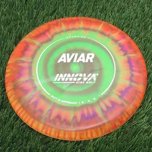 Innova Champion I-Dye Aviar Putter with Circle Stock Stamp - 175.4g - Orange And Purple Burst Dyed