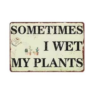 Funny Garden Decor Sometimes I Wet My Plants Sign Garden Metal Signs Outside Gardening Sign Gifts For Women Plant Lover Retro Bathroom Wall Decor Country Rustic Garage Home Farmhouse Wall Fence 8x12 Inch