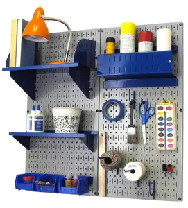 Craft & Hobby Pegboard Organizer Kit - Gray Pegboard with Accessories