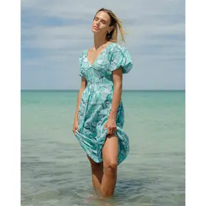 Go Coastal Midi Dress - Blue Bird