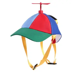 Funny Pet Hats - Dog Hats with Propeller, Adjustable Size & Rope for Small, Medium, Large Dogs & Cats, Iridescent