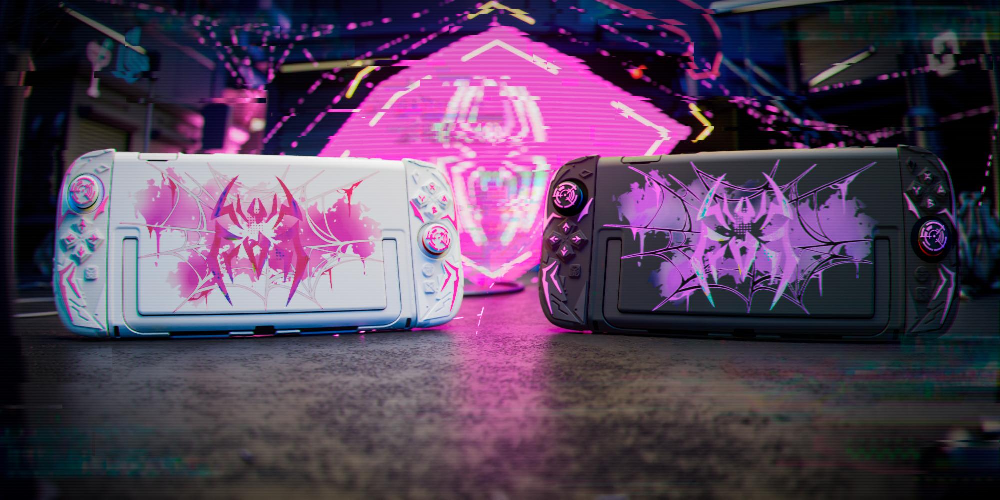 PlayVital [for Nintendo Switch 2(2025 version) ] Cyber Spider & Stellar Mecha Protective Case, Ergonomic Anti-slip Silicone Grip Covers, Dockable Hard Case Shell for Switch 2 with Joystick Cap - Black