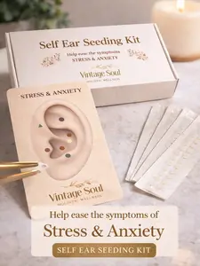 24K Gold Ear Seeding Kit for Stress & Anxiety | At-Home Self-Care
