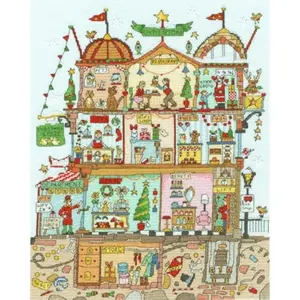Bothy Threads Cross Stitch Kit - Cut Thru' Christmas Department Store