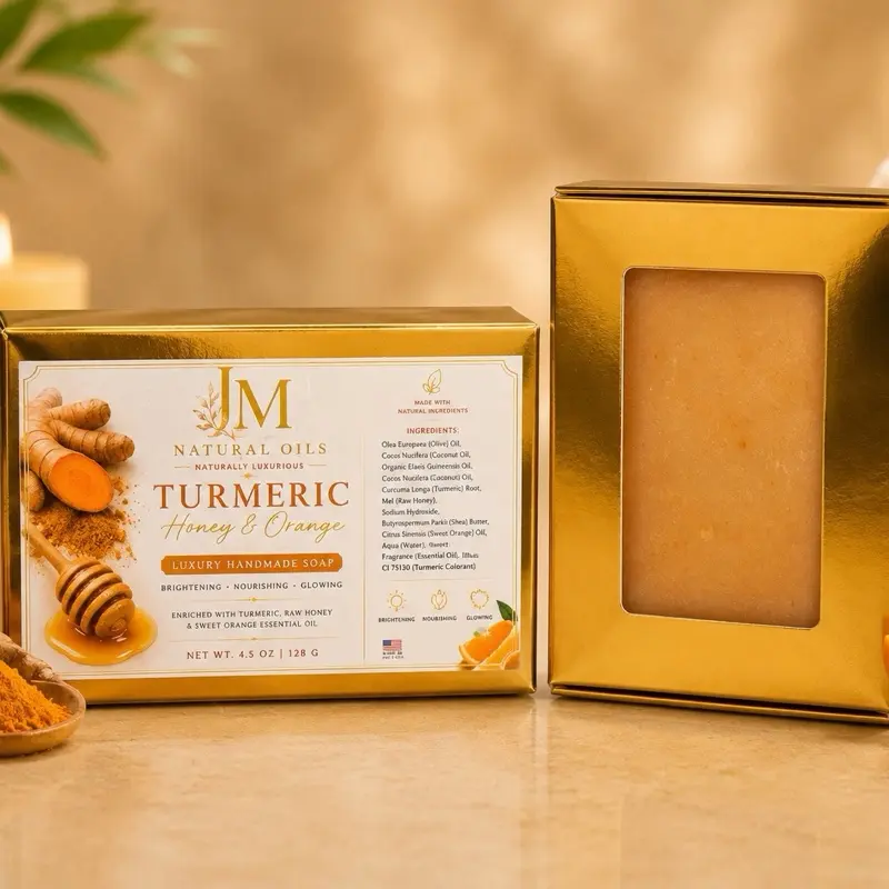 Turmeric honey and orange natural soap