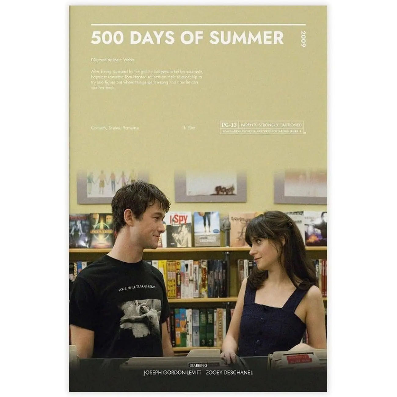 500 Days of Summer Canvas Poster Bedroom Decor Landscape Office Room Decor Gift