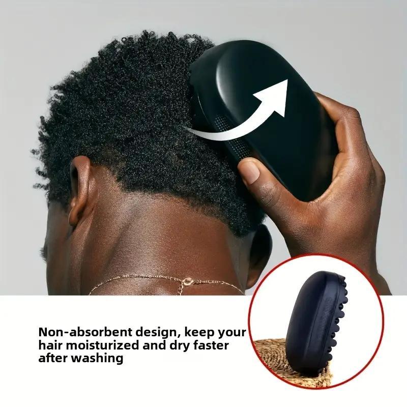 Ergonomic Rubber Bristle Curling Brush Comb, Curl Defining Brush, Perfect for Thick Waves, Portable Design for Salon & Home Use, Ideal Hair Styling Tool