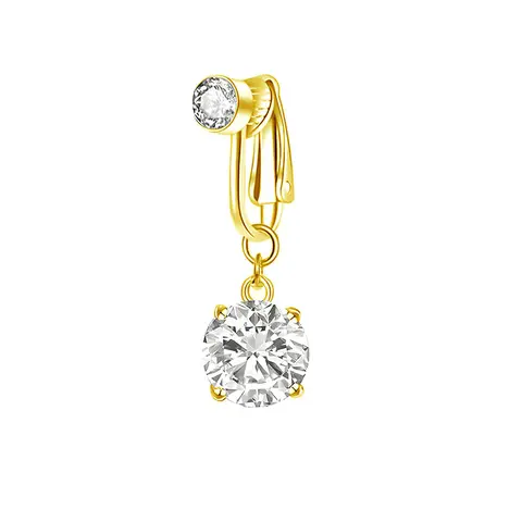 Women's Butterfly Heart Belly Ring, Belly Button Rings, Belly Hoops, Faux Button Clip Jewelry, Body Jewelry, Fashionable Daily Wear & Gift Accessory, Stylish Navel Piercing Design, Body Jewellery
