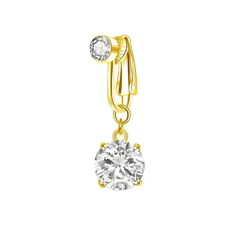 Women's Butterfly Heart Belly Ring, Belly Button Rings, Belly Hoops, Faux Button Clip Jewelry, Body Jewelry, Fashionable Daily Wear & Gift Accessory, Stylish Navel Piercing Design, Body Jewellery