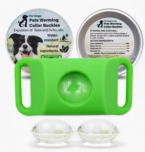 Dog Protection Collar Set – Waterproof Silicone Pet Collar with 2 Pendant Capsules, Adjustable Lightweight Outdoor Accessory for Small Medium Large Dogs