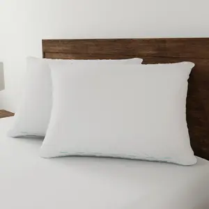 Extra Firm Back & Side Sleeper Bed Pillow, Standard/Queen, White- Antimicrobial