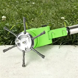 6 inch Steel Wire Rotary Brush Cutter Trimmer Head, (Bore 0.2inch/5mm) Weed Wacker Replacement Heads, Wired Trimmer Head Replacement for Electric Battery Powered Cordless String Trimmer, Weed Eater, Moss & Rust Removal